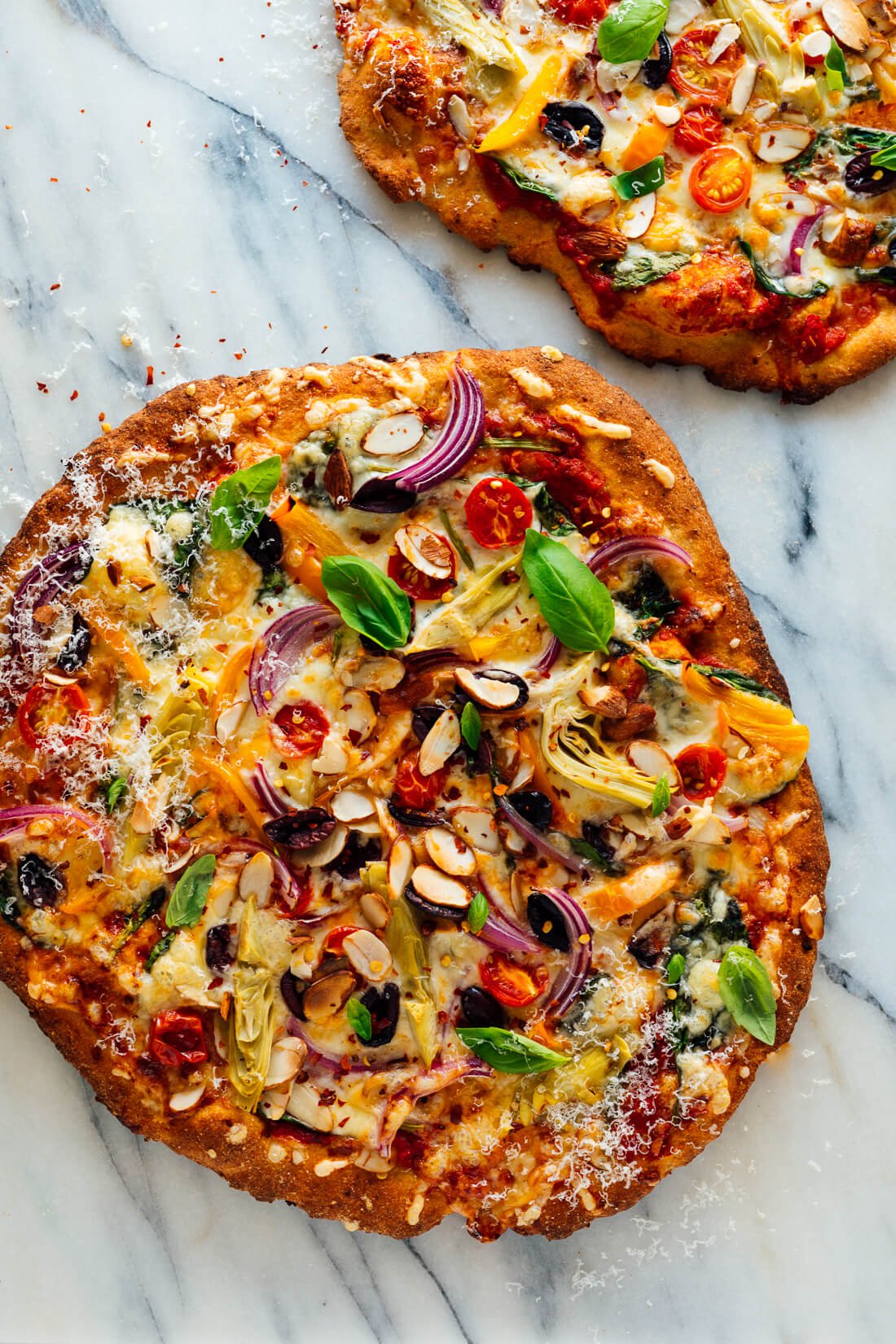 Veggie Alfredo Pizza